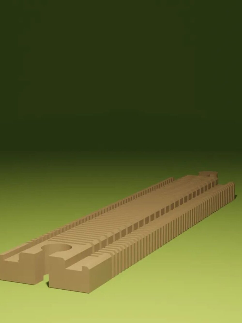 BRIO flex rail with side guards is a beautifully designed 3D printable model, pe